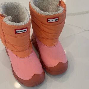 Hunter Kids' Pink and Orange Snow Boots